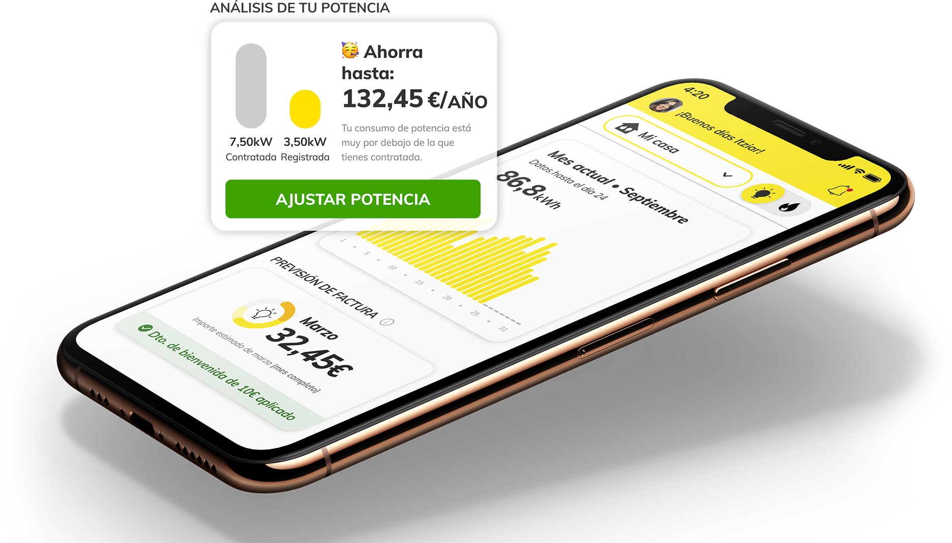 MASMOVIL LUZ y GAS - Ahorrar en potencia es ahorrar en factura